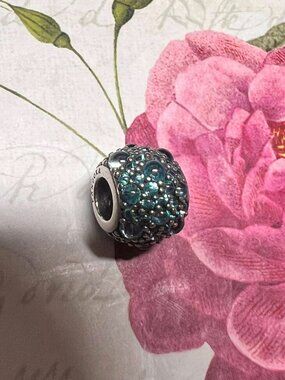 Pandora Shimmering Droplets with Teal Zirconia Charm